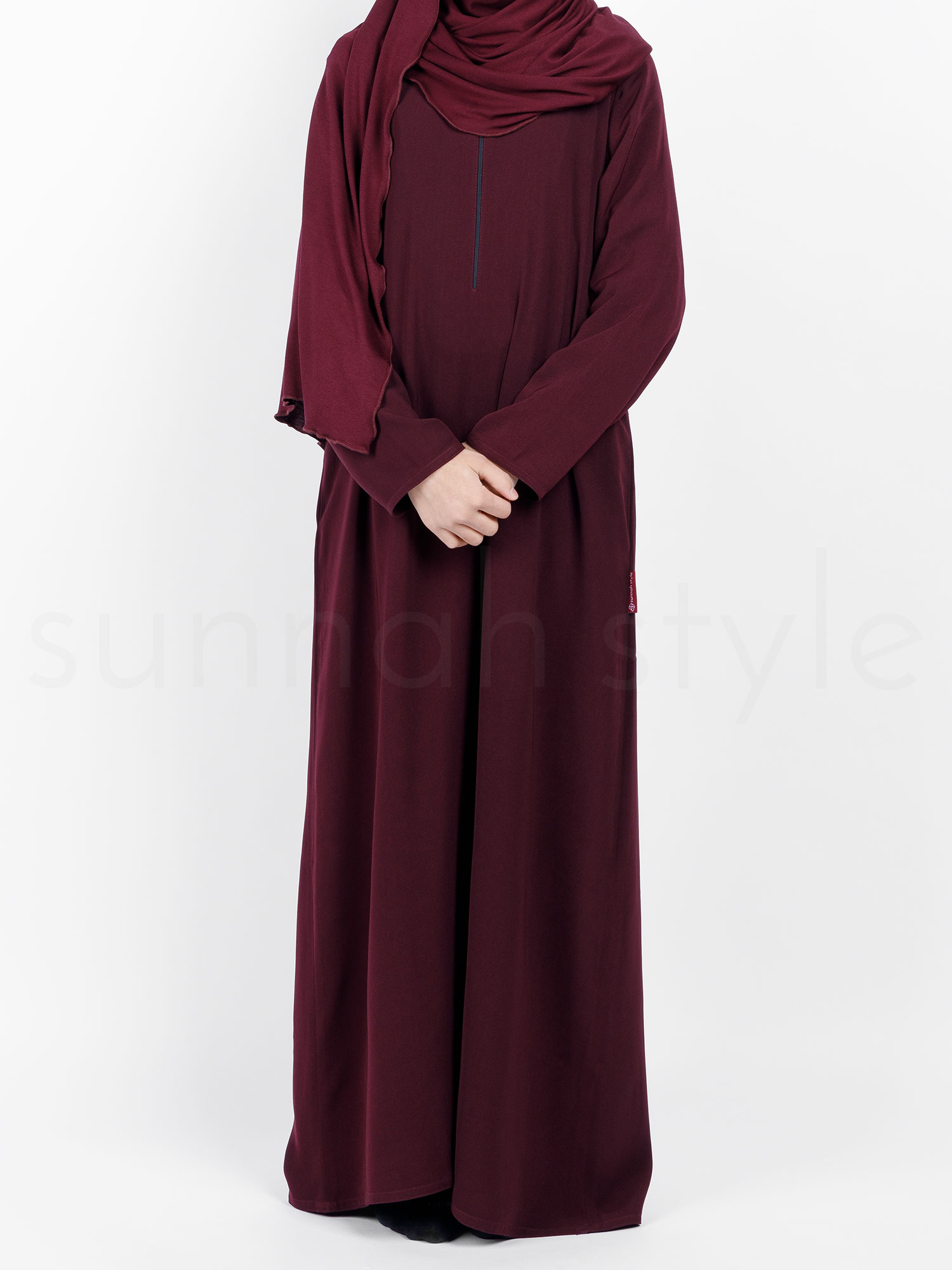 Essentials Closed Abaya - SLIM (Garnet)